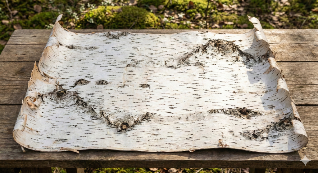 白樺の樹皮シート - クラフト作品やアート制作に使える天然素材